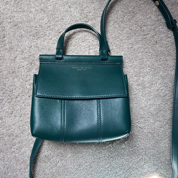 Tory Burch T-block Mini Satchel Green - Picture 1 of 10